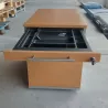 HAWORTH│Caisson sous bureau│3 tiroirs 964│Profondeur 80 cm│Hêtre / Alu