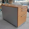 HAWORTH│Caisson sous bureau│3 tiroirs 964│Profondeur 80 cm│Hêtre / Alu