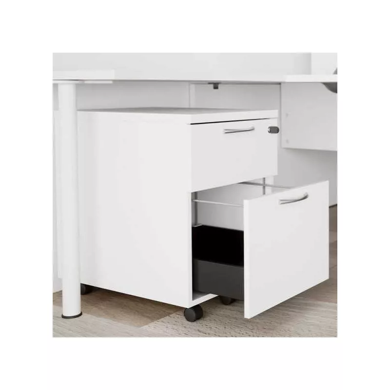 COMFORT│Caisson 2-3 tiroirs mélaminé sous bureau│L 42 x p 59 x H 60 cm