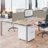 COMFORT│Caisson 2-3 tiroirs mélaminé sous bureau│L 42 x p 59 x H 60 cm