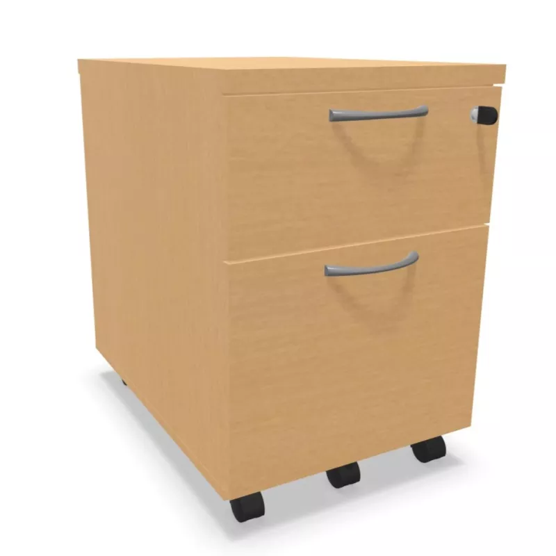 COMFORT│Caisson 2-3 tiroirs mélaminé sous bureau│L 42 x p 59 x H 60 cm