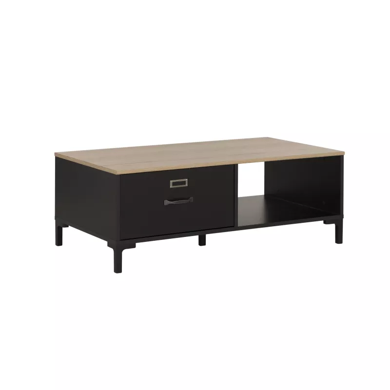 MANCHESTER│Table basse 1 tiroir 1 niche