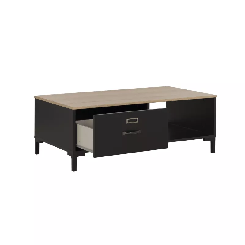 MANCHESTER│Table basse 1 tiroir 1 niche