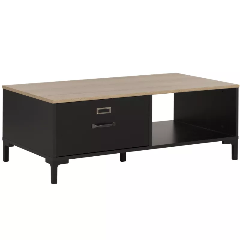 MANCHESTER│Table basse 1 tiroir 1 niche