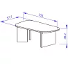 QUARTZ│Table basse Blanche/Bois