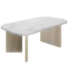 QUARTZ│Table basse Blanche/Bois
