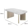 QUARTZ│Table basse Blanche/Bois