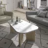 QUARTZ│Table basse Blanche/Bois