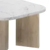 QUARTZ│Table basse Blanche/Bois