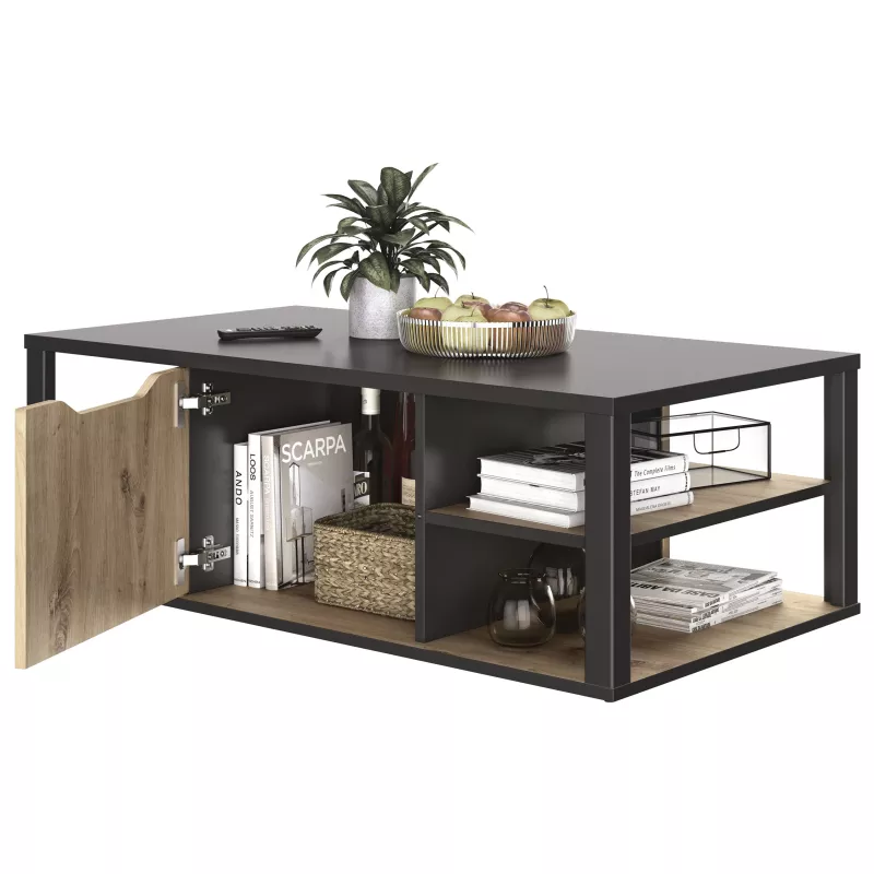 BUXTON│Table basse 1 porte│60x110xh38 cm
