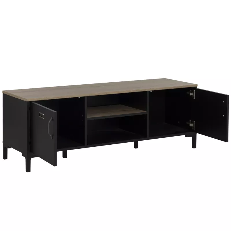 MANCHESTER│Banc TV 2 portes 2 niches │40x136xh47 cm