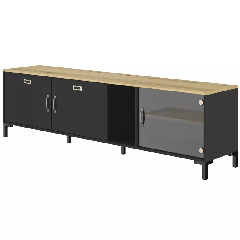 MANCHESTER│Banc TV 3 portes 1 niche │41x190xh55 cm