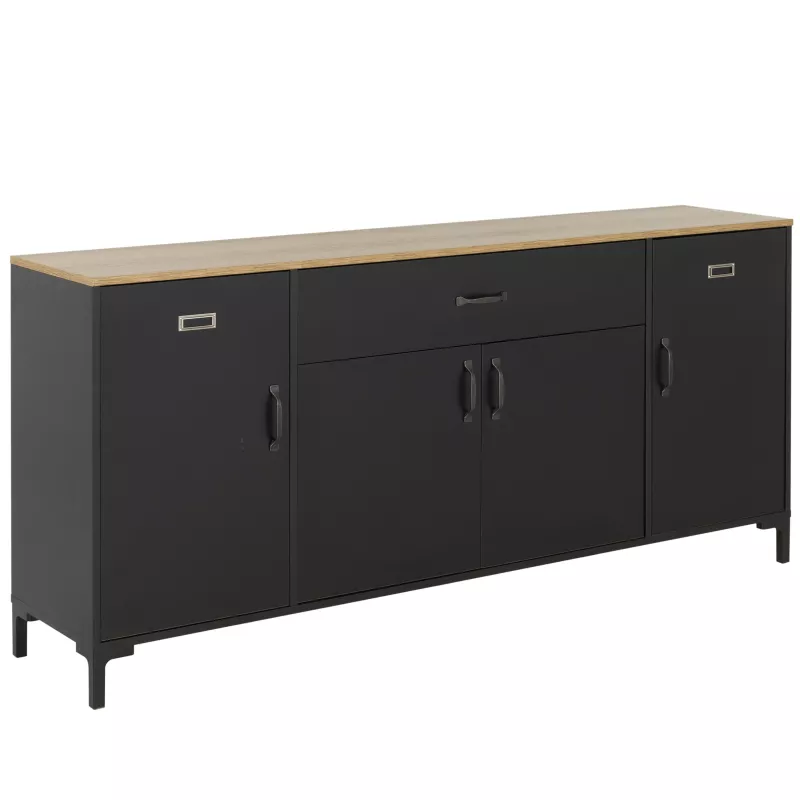 MANCHESTER│Enfilade 4 portes 1 tiroir │40x180xh82 cm