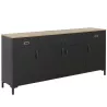 MANCHESTER│Enfilade 4 portes 1 tiroir │40x180xh82 cm