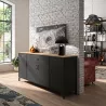MANCHESTER│Enfilade 4 portes 1 tiroir │40x180xh82 cm