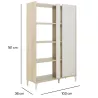 LENK│Bibliothèque 1 porte │36x100xh161 cm