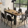 MANCHESTER│Table rectangulaire 1 allonge│90x200xh77 cm