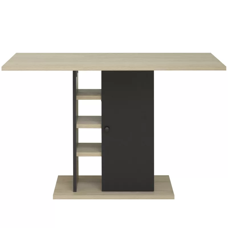 OXFORD│Table cuisine avec 1 porte 3 étagères│80x120xh75 cm