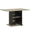 OXFORD│Table cuisine avec 1 porte 3 étagères│80x120xh75 cm