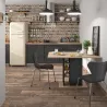 OXFORD│Table cuisine avec 1 porte 3 étagères│80x120xh75 cm