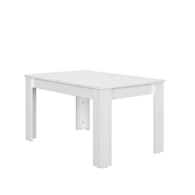 FLORINE BLANCHE│Table rectangulaire 1 allonge│90x140/185xh77 cm