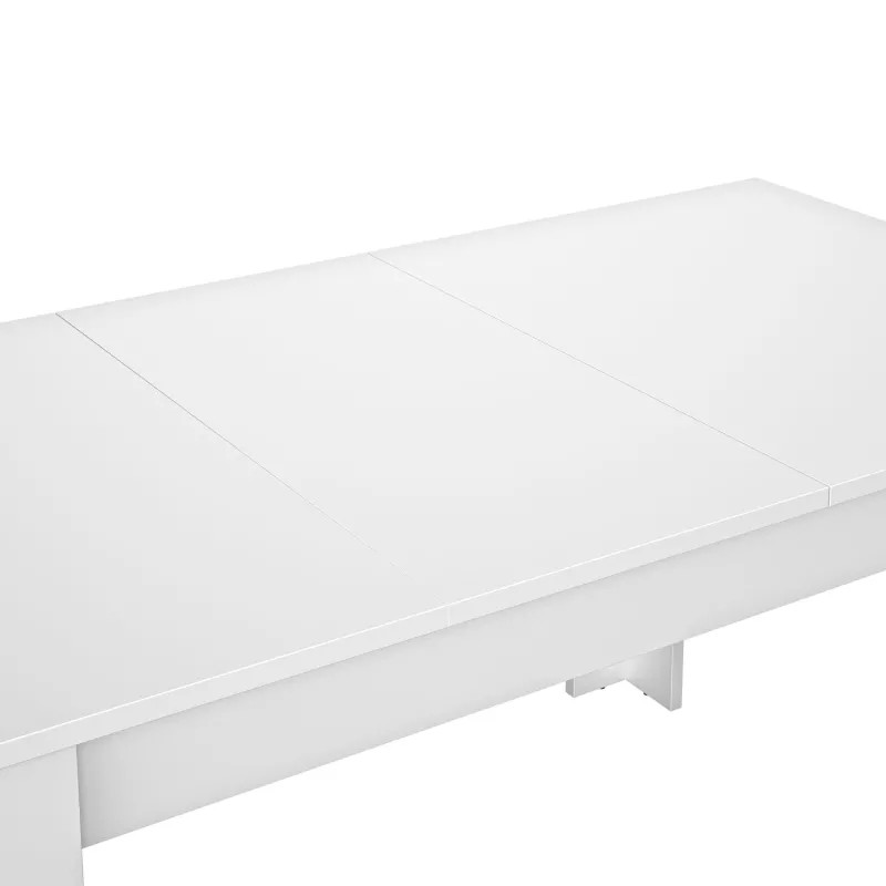 FLORINE BLANCHE│Table rectangulaire 1 allonge│90x140/185xh77 cm