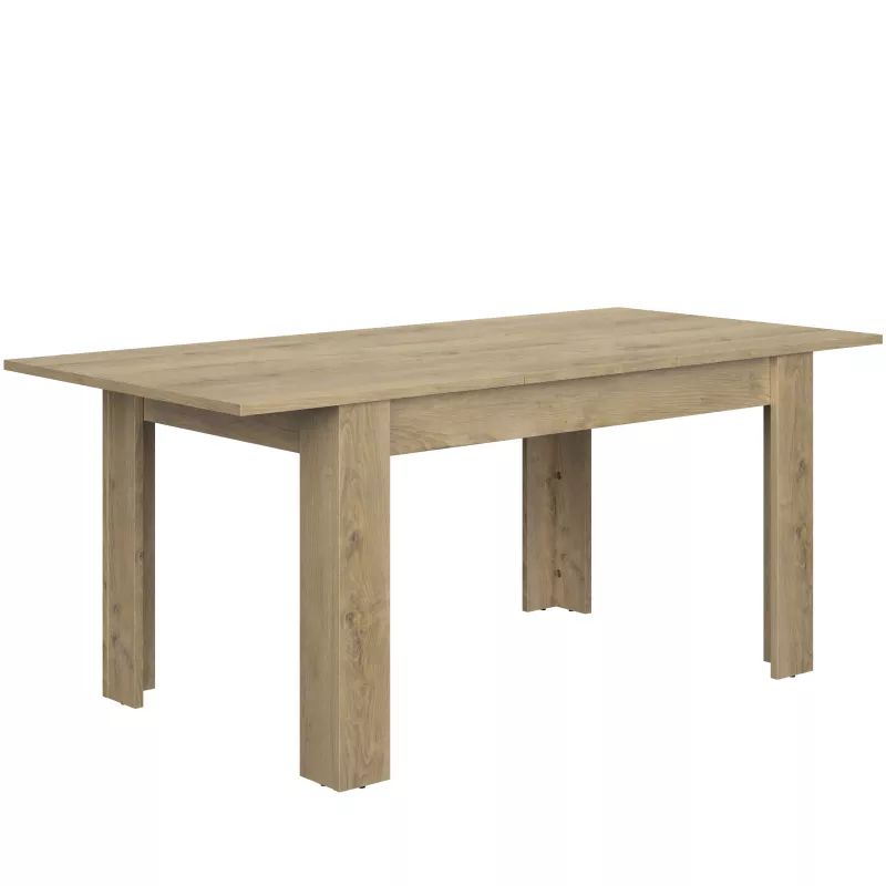 FLORINE CHÊNE│Table rectangulaire 1 allonge│90x140/185xh77 cm