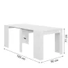 LIWENN BLANCHE│Table console extensible│90x58/193xh77 cm