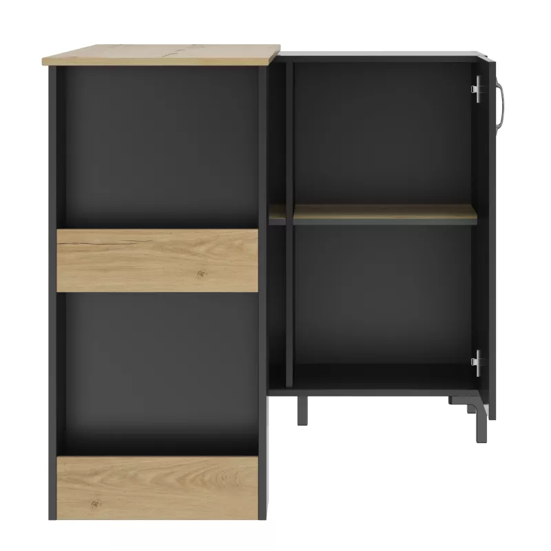 MANCHESTER│Bar pivotant 2 portes │45/136x115/94xh93 cm
