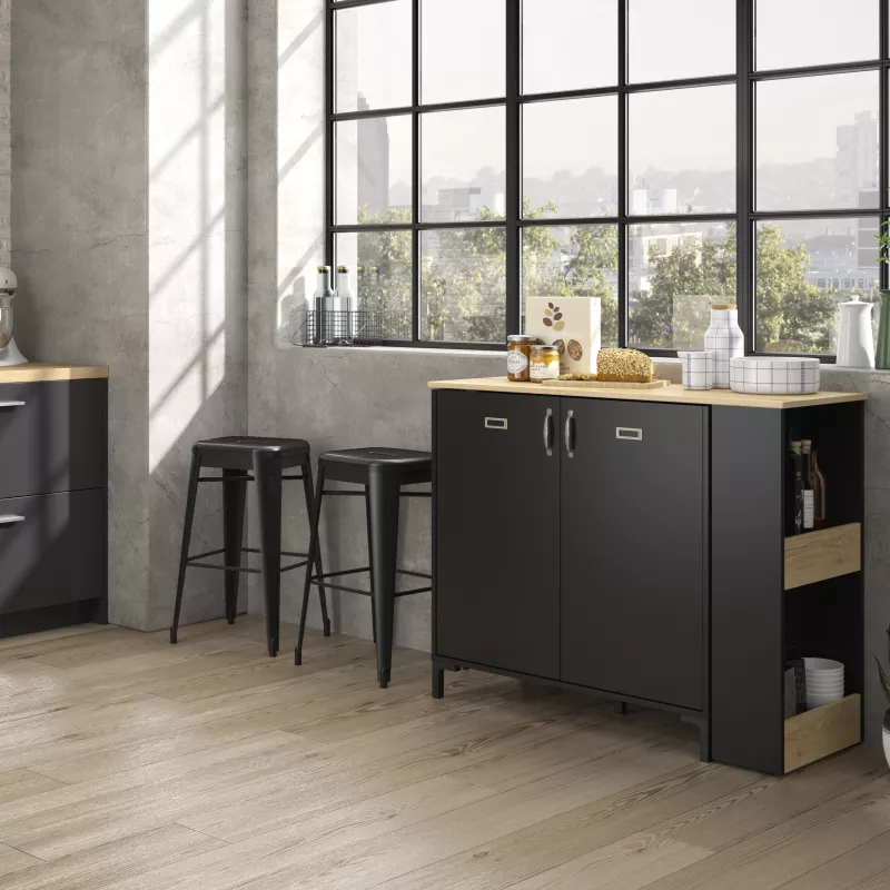 MANCHESTER│Bar pivotant 2 portes │45/136x115/94xh93 cm