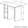 TANDEM│Ilôt central avec rangements │60x100xh92 cm