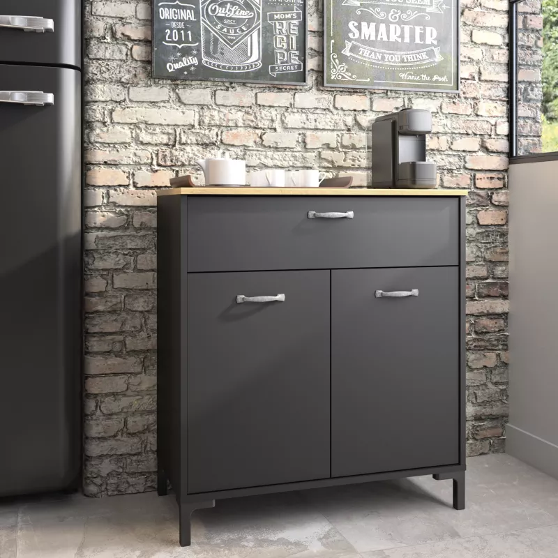 MANCHESTER│Buffet 1 tiroir 2 portes  │60x100xh92 cm