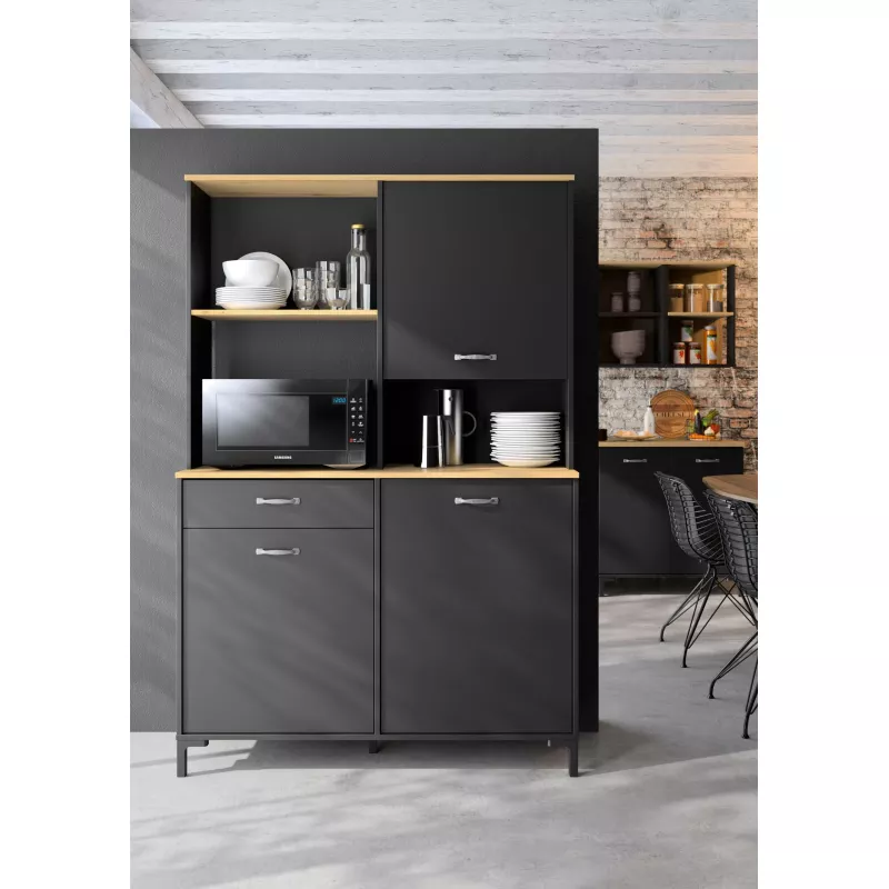 MANCHESTER│Vaisselier 3 portes 1 tiroir│41x119xh180 cm