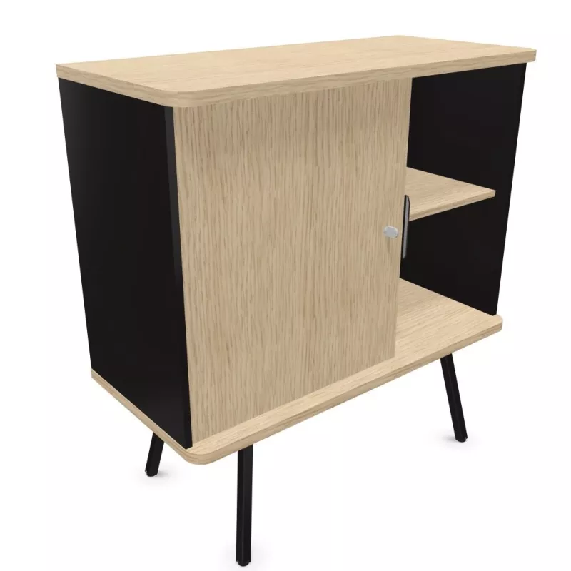 ALTO RANGEMENT|Armoire H105 cm porte battante sur pieds