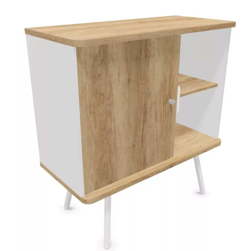 ALTO RANGEMENT|Armoire H105 cm porte battante sur pieds