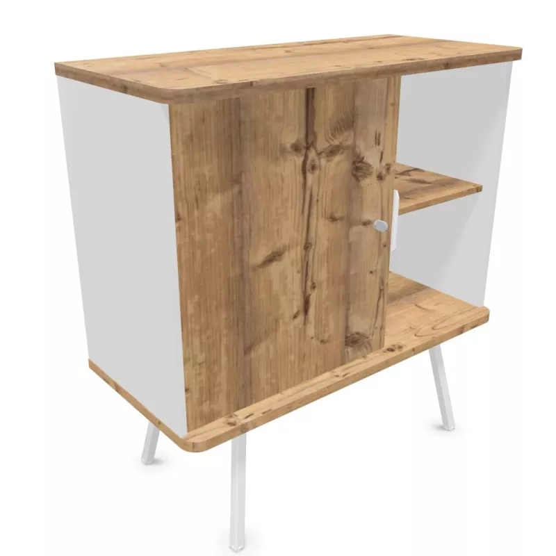 ALTO RANGEMENT|Armoire H105 cm porte battante sur pieds