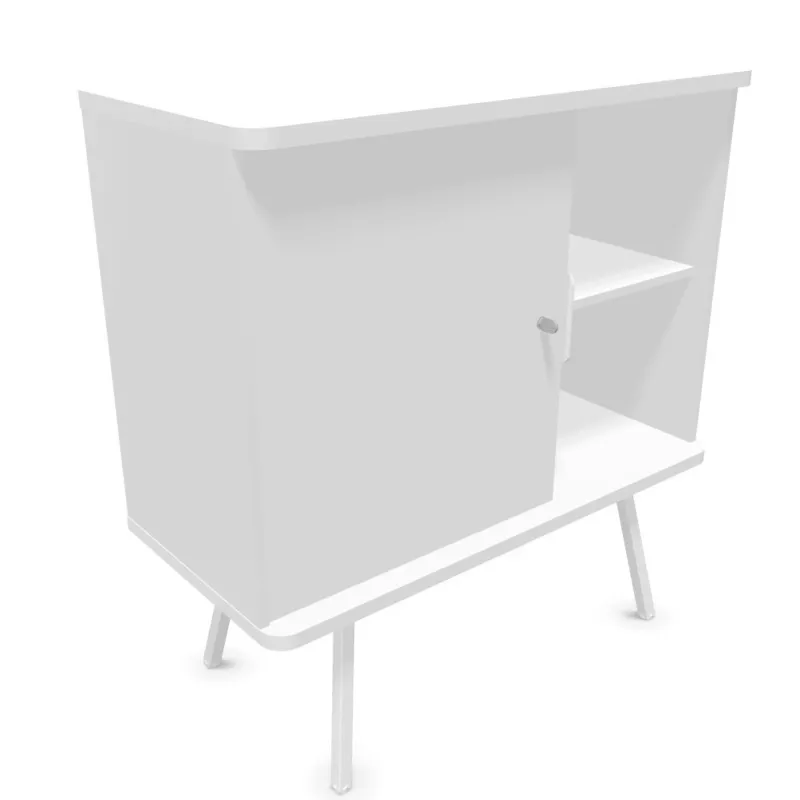 ALTO RANGEMENT|Armoire H105 cm porte battante sur pieds