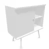 ALTO RANGEMENT|Armoire H105 cm porte battante sur pieds
