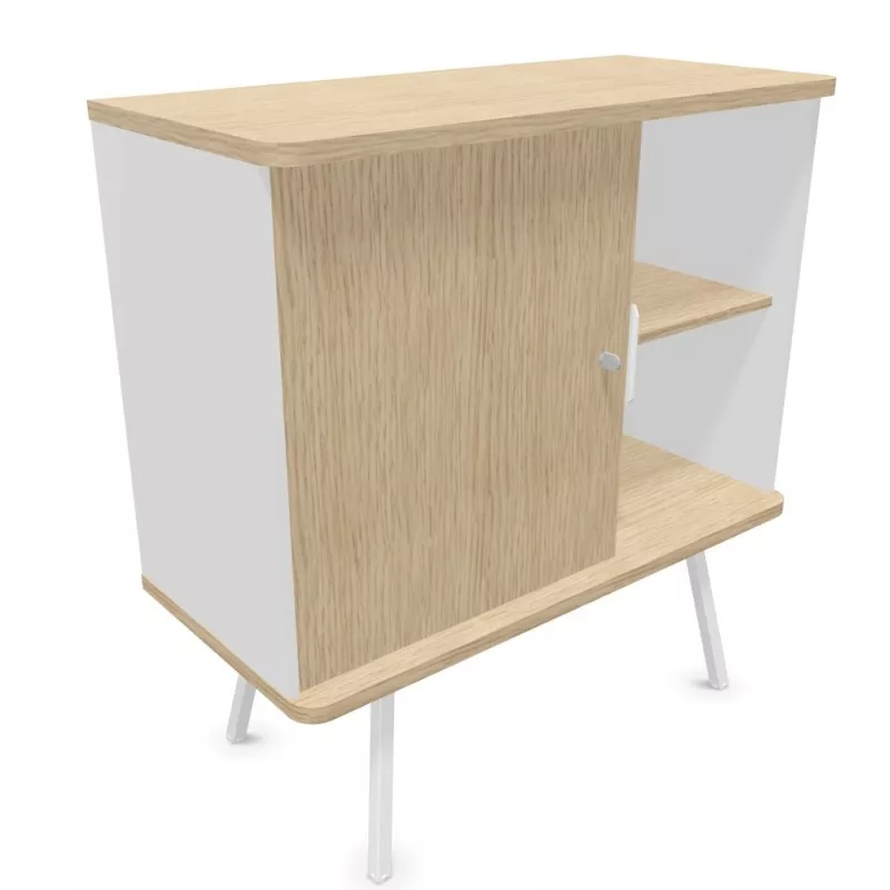 ALTO RANGEMENT|Armoire H105 cm porte battante sur pieds