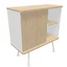 ALTO RANGEMENT|Armoire H105 cm porte battante sur pieds