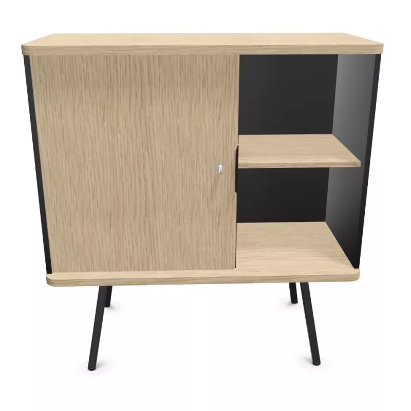 ALTO RANGEMENT|Armoire H105 cm porte battante sur pieds