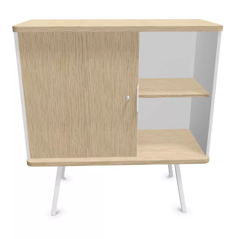 ALTO RANGEMENT|Armoire H105 cm porte battante sur pieds