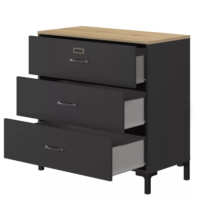 MANCHESTER│Commode 3 tiroirs│40x81xh82 cm