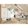 ERWAN│Armoire 4 portes dont 1 porte coulissante│52x133xh195 cm