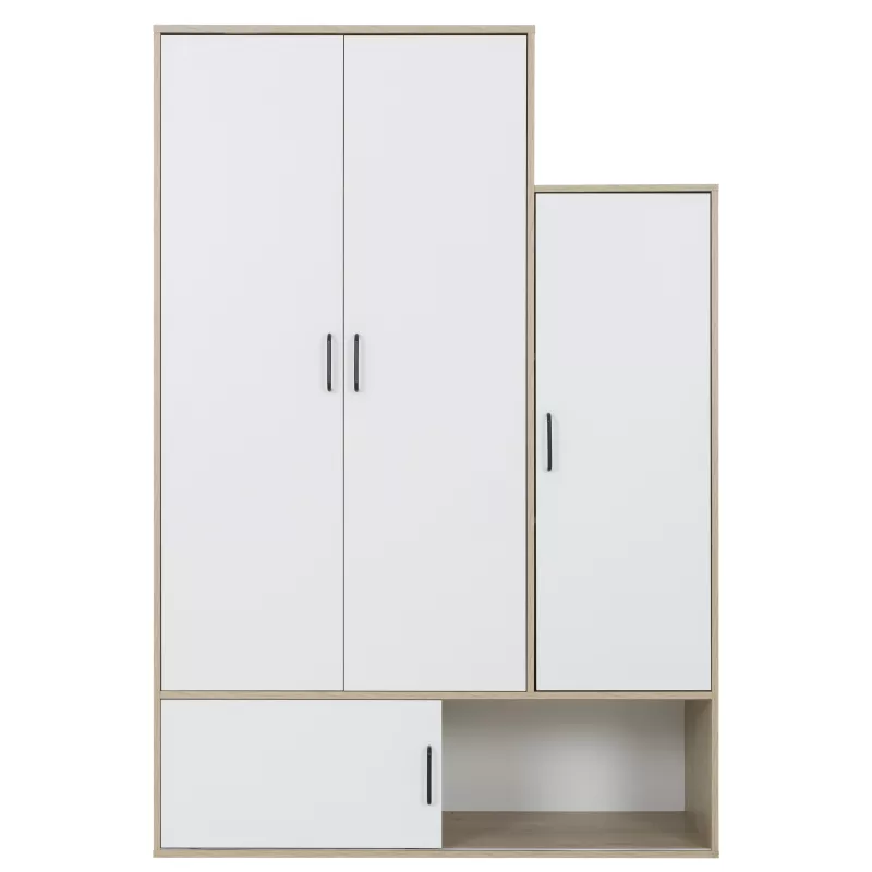 ERWAN│Armoire 4 portes dont 1 porte coulissante│52x133xh195 cm