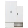 ERWAN│Armoire 4 portes dont 1 porte coulissante│52x133xh195 cm