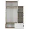 ERWAN│Armoire 4 portes dont 1 porte coulissante│52x133xh195 cm