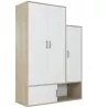 ERWAN│Armoire 4 portes dont 1 porte coulissante│52x133xh195 cm