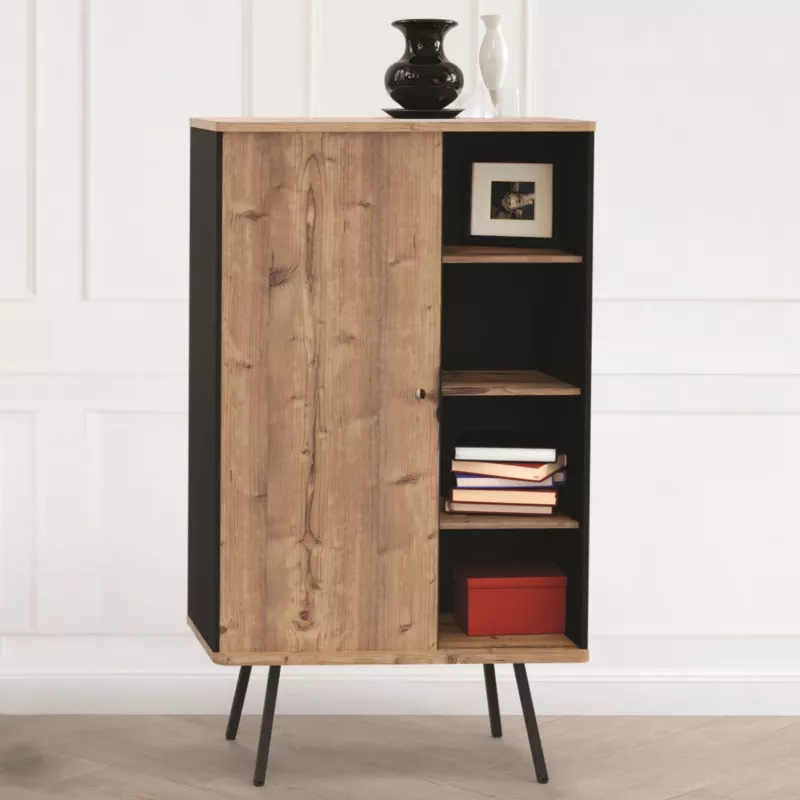 ALTO RANGEMENT | Armoire H176 cm porte battante sur pieds