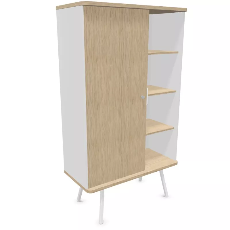 ALTO RANGEMENT | Armoire H176 cm porte battante sur pieds